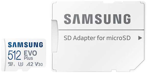 Карта памяти Samsung Evo Plus MB-MC512KA MicroSD 512 ГБ class 10 (с адаптером SD) 92891112
