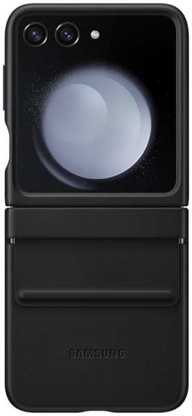 Чехол-крышка Samsung VF731PBE для Z Flip5, экокожа, черный 92891119