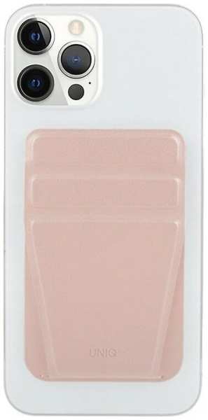 Чехол-бумажник Uniq MagSafe LYFT Magnetic для iPhone, экокожа, розовый 92891224