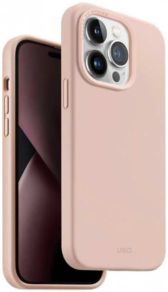 Чехол-крышка Uniq MagSafe LINO для iPhone 14 Pro, силикон, розовый 92891260