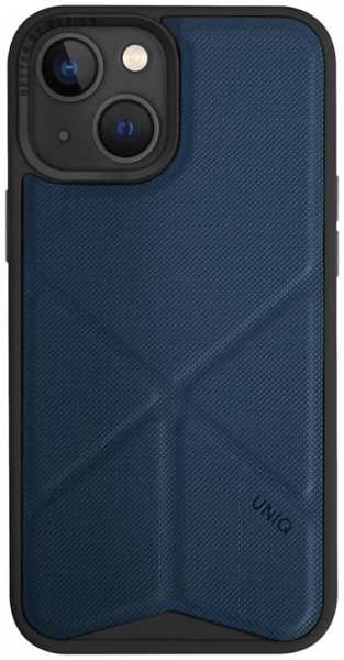 Чехол-крышка Uniq MagSafe Transforma для iPhone 14, экокожа, синий 92891261