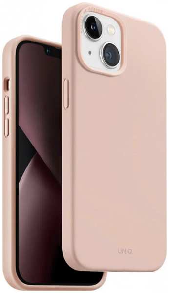 Чехол-крышка Uniq MagSafe LINO для iPhone 14, силикон, розовый 92891266