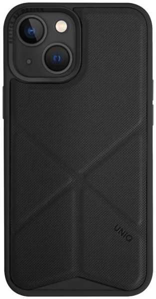 Чехол-крышка Uniq MagSafe Transforma для iPhone 14, экокожа, черный 92891267