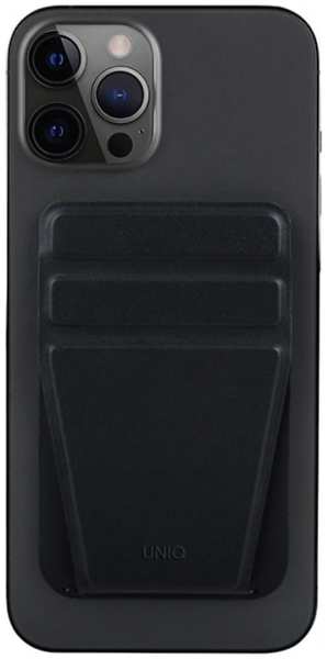 Чехол-бумажник Uniq MagSafe LYFT Magnetic для iPhone, экокожа, черный 92891279