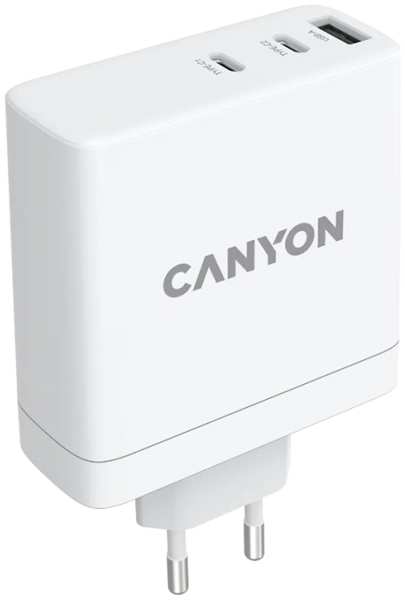 Зарядное устройство сетевое Canyon H-140 2USB-C/A 140W, (GaN)