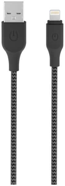 Кабель Gerffins USB-A - Lightning, 1м., черно-серый 92892974