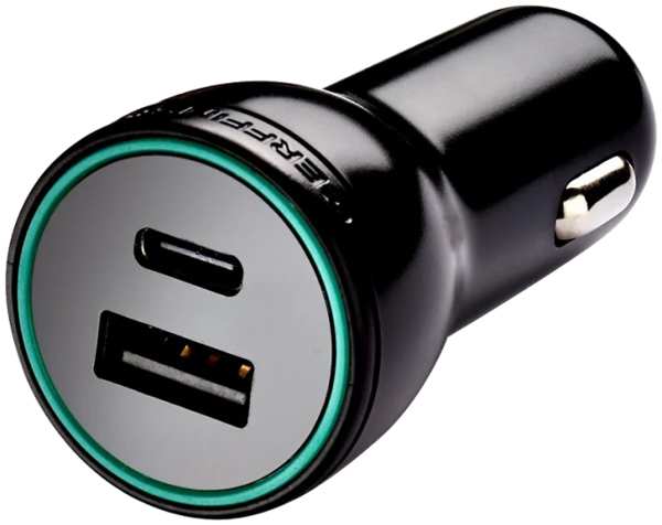 Зарядное устройство автомобильное Gerffins Pro 3,4A USB-A + Type-C (Черное) 92892999