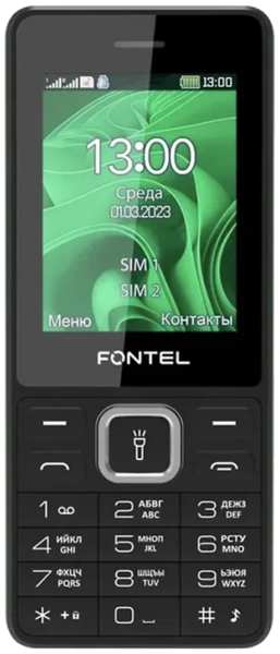 Телефон Fontel FP240, черно-зеленый 92893593