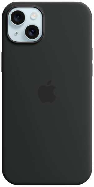 Чехол-крышка Apple Silicone Case with MagSafe для Apple iPhone 15 Plus, силикон, черный (MT103ZM/A) 92893639