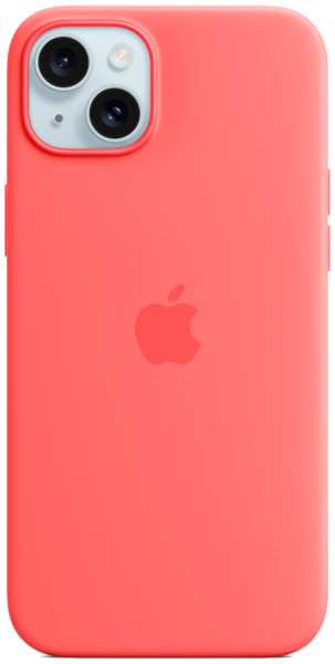 Чехол-крышка Apple Silicone Case with MagSafe для Apple iPhone 15 Plus, силикон, гуава (MT163ZM/A) 92893656