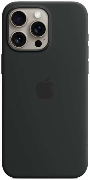 Чехол-крышка Apple Silicone Case with MagSafe для Apple iPhone 15 Pro Max, силикон, черный (MT1M3ZM/A) 92893741