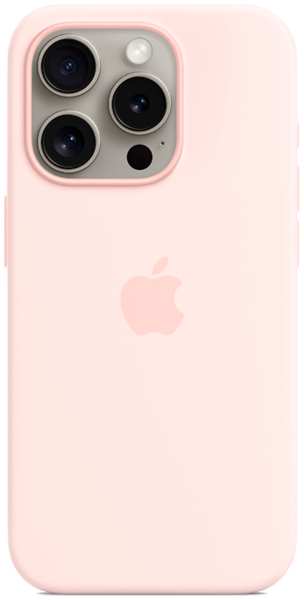 Чехол-крышка Apple Silicone Case with MagSafe для Apple iPhone 15 Pro, силикон, розовый (MT1F3ZM/A) 92893744