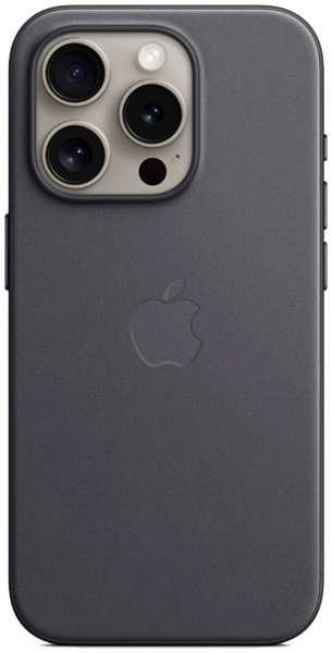 Чехол-крышка Apple FineWoven Case with MagSafe для Apple iPhone 15 Pro, ткань, черный (MT4H3) 92893770