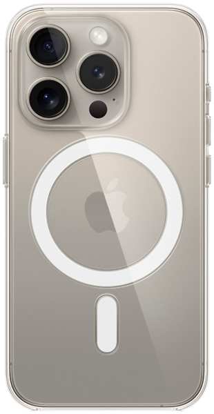 Чехол-крышка Apple Silicone Case with MagSafe для Apple iPhone 15 Pro, силикон, прозрачный (MT223ZM/A) 92893780