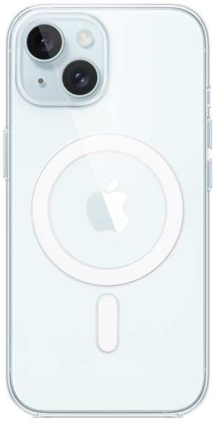 Чехол-крышка Apple Clear Case with MagSafe для Apple iPhone 15, силикон, прозрачный (MT203ZM/A) 92893782