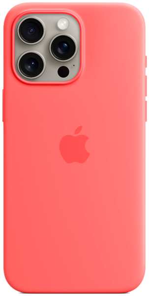 Чехол-крышка Apple Silicone Case with MagSafe для Apple iPhone 15 Pro Max, силикон, оранжевый (MT1V3ZM/A) 92893784