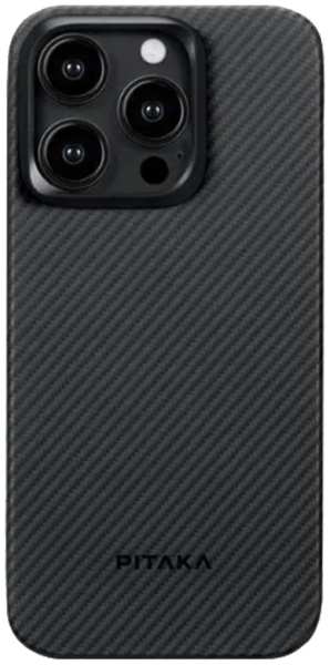 Чехол-крышка Pitaka для Apple iPhone 15 Pro, термополиуретан, черный 92893855