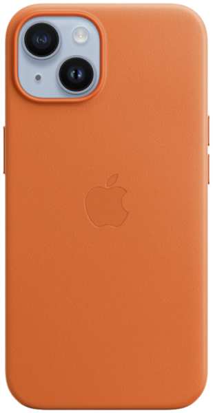 Чехол-крышка Apple MagSafe для iPhone 14, кожа, оранжевый (MPP83) 92894494