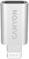 Адаптер Canyon CNE-USBC02 USB-C/Lightning, серебристый