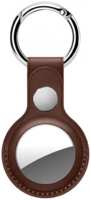 Брелок Deppa для AirTag, кожаный, коричневый (с кольцом для ключей)