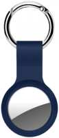 Брелок Deppa для AirTag, силикон, синий (с кольцом для ключей)