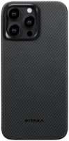 Чехол-крышка Pitaka для iPhone 15 Pro (KI1501PA), кевлар, черно-серый