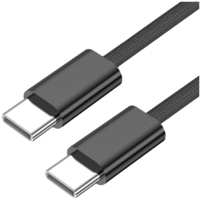 Кабель Stellarway USB-C / USB-C 3А 2м нейлоновый, черный