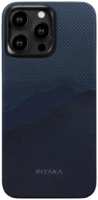 Чехол-крышка Pitaka для iPhone 15 Pro (KI1501POTH), кевлар, синий
