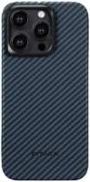 Чехол-крышка Pitaka для iPhone 15 Pro (KI1508P), кевлар, черно-синий