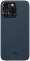 Чехол-крышка Pitaka для iPhone 14 Pro, кевлар, черно-синий