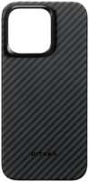 Чехол-крышка Pitaka для iPhone 15 (KI1501), кевлар, черно-серый