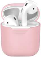 Чехол Deppa для футляра наушников Apple AirPods, силикон, розовый