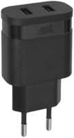 Зарядное устройство сетевое RIVACASE PS4122 2,4A 2USB, черное