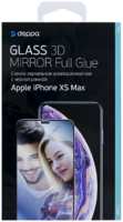 Защитное стекло Deppa Mirror для Apple iPhone XS Max 3D Full Glue (черная рамка)