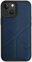 Чехол-крышка Uniq MagSafe Transforma для iPhone 14, экокожа, синий