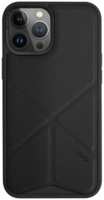 Чехол-крышка Uniq MagSafe Transforma для iPhone 14 Pro, экокожа, черный