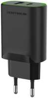 Зарядное устройство сетевое Gerffins Pro USB-A / С 2A / 3A, черное