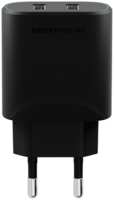 Зарядное устройство сетевое Gerffins Pro USB-A / A 1A / 2,4A, черное