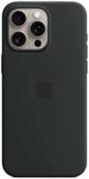 Чехол-крышка Apple Silicone Case with MagSafe для Apple iPhone 15 Pro Max, силикон, черный (MT1M3ZM / A)