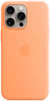 Чехол-крышка Apple Silicone Case with MagSafe для Apple iPhone 15 Pro Max, силикон, оранжевый сорбет (MT1W3ZM / A)