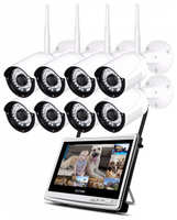 Комплект видеонаблюдения YouSmart WIFI IP 3K KIT 8 камер с монитором 12 дюймов (3K)