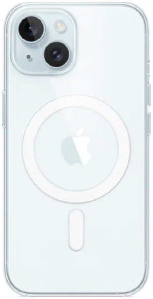 Противоударная накладка Clear Case с MagSafe для Apple iPhone 15 прозрачная M1 9641404421