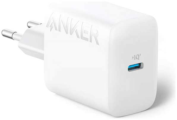 Сетевое зарядное устройство Anker Type-C 312/ Блок быстрая зарядка Type-C 20W + кабель белый 9641408306