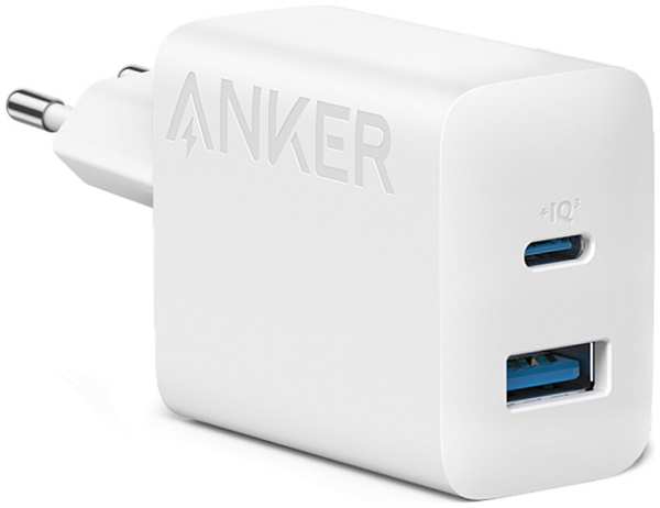 Сетевое зарядное устройство Anker 20W 312 USB/Type-C быстрая зарядка, белое 9641408307