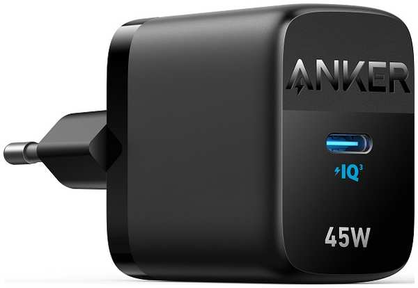 Сетевое зарядное устройство для Samsung компактное Anker 313 45Вт A2643 USB-C чёрное 9641408395