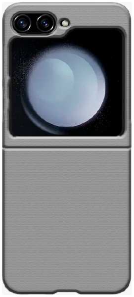 Пластиковая накладка Piblue case для Samsung Galaxy Z Flip 5 под кожу серая 9641409040