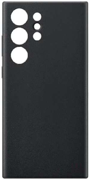 Пластиковая накладка Leather Cover для Samsung Galaxy S23 Ultra черная Deluxe 9641409080
