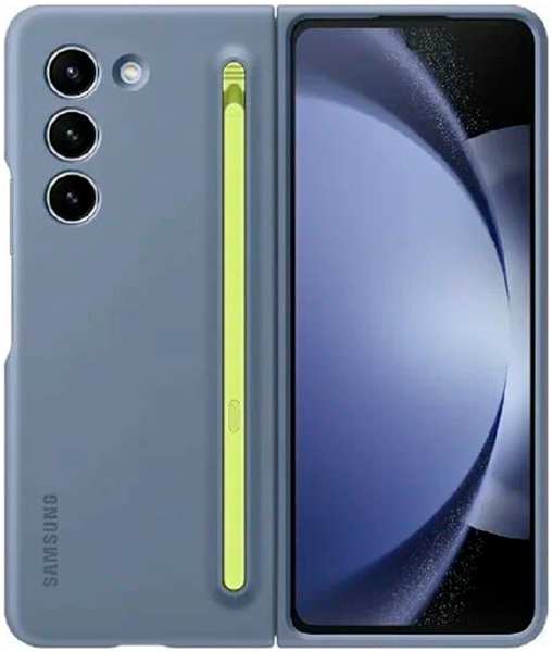 Чехол + стилус для Samsung Galaxy Z Fold5 Slim S Pen Case Blue (голубой) 9641409670