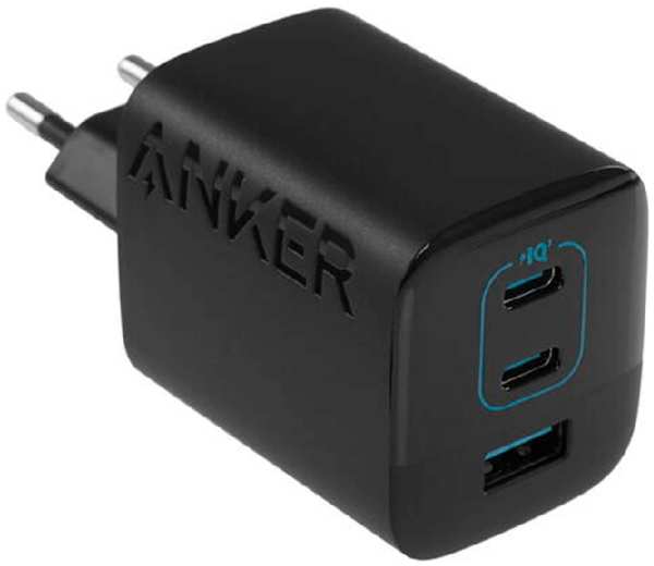Сетевое зарядное устройство Anker 336 67W 2Type-C + USB черный 9641411362