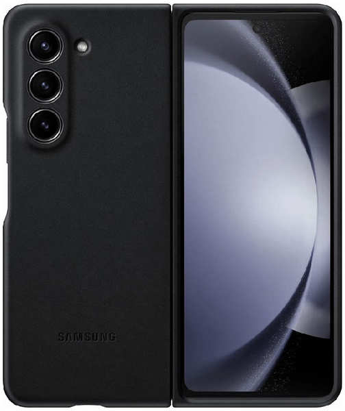 Кожаная накладка Samsung Leather Case для Galaxy Fold 5 черная SZ